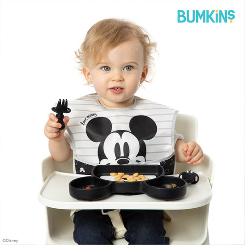 범킨스 디즈니 실리콘 아기 스푼포크+케이스 미키마우스
